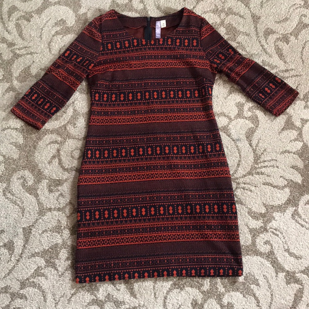 Tribal Print Dress With Pockets